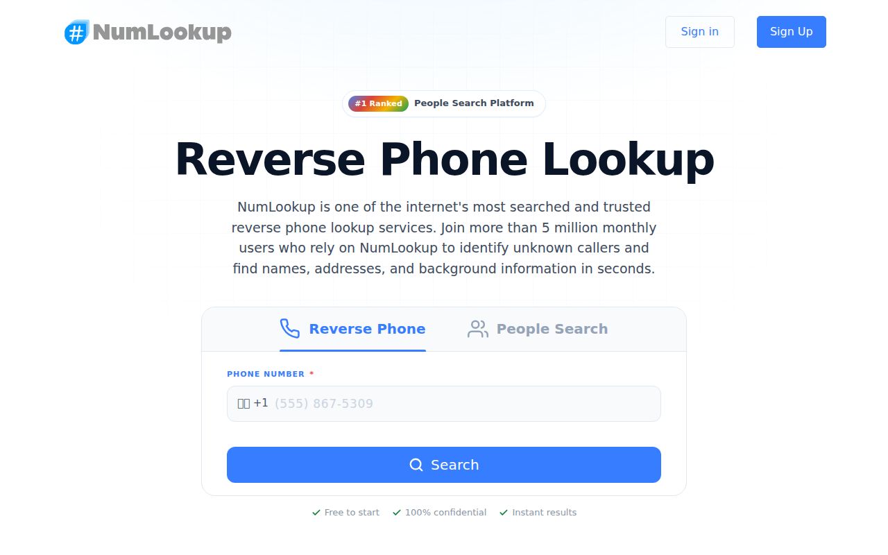 NumLookup reverse phone lookup form for an unknown Pennsylvania phone number